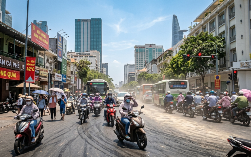Người dân đối mặt với nắng nóng chưa từng có