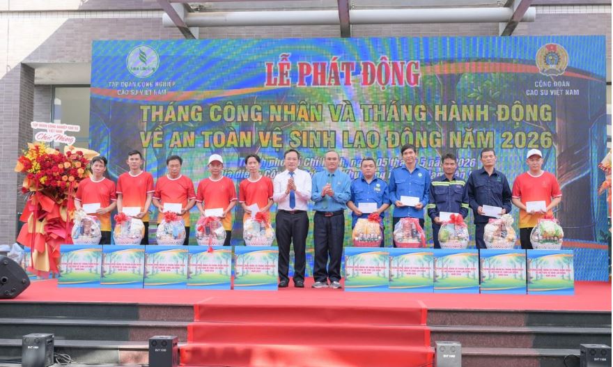 Ngành cao su phát động Tháng công nhân 2026: Lấy con người làm trung tâm, hướng tới phát triển bền vững