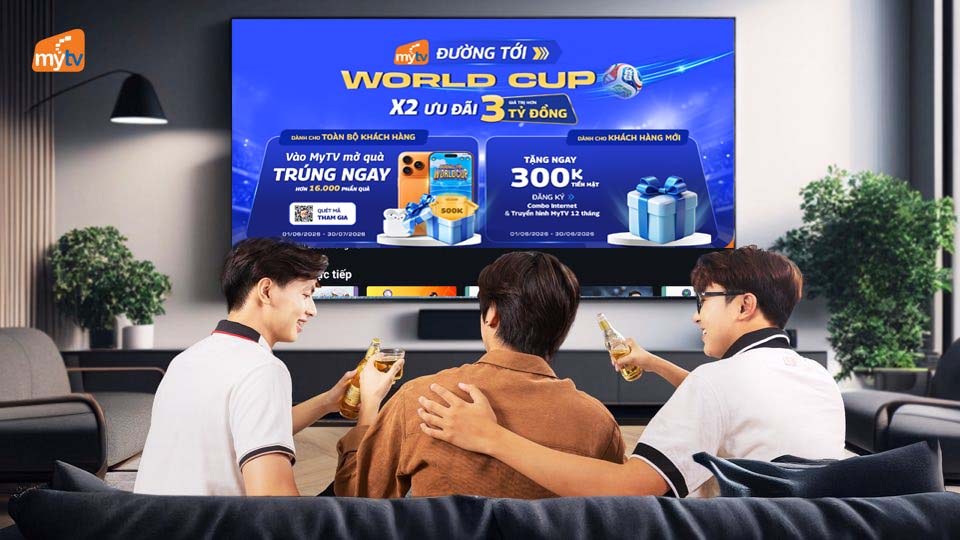 Hình ảnh hướng dẫn tham gia chương trình tương tác Đường tới World Cup trên ứng dụng MyTV