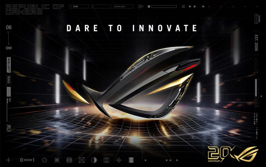 Bo mạch chủ ROG Crosshair X870E Edition 20 với màn hình AMOLED kép và thiết kế đen-đỏ-vàng