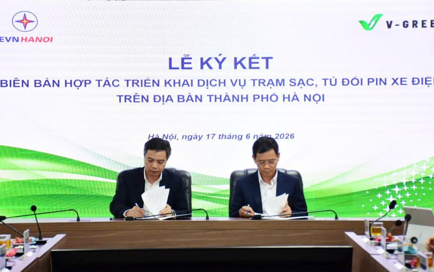 V-Green dẫn đầu với 10.000 tủ đổi pin từ 16.000 trạm EVNHANOI