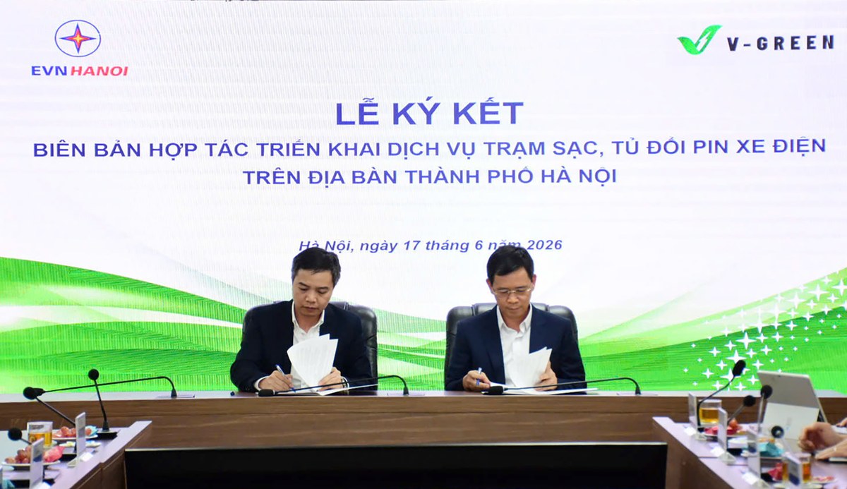 V-Green dẫn đầu với 10.000 tủ đổi pin từ 16.000 trạm EVNHANOI