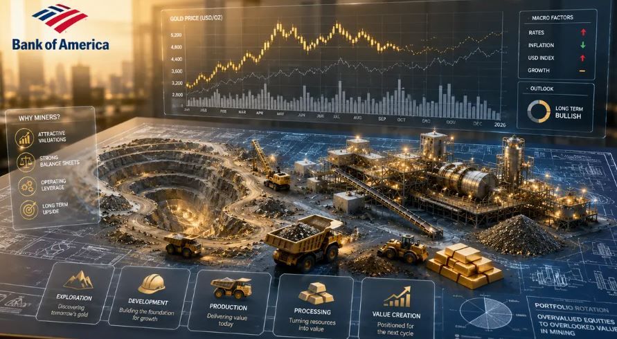 Bank of America: Cổ phiếu khai thác vàng chạm mức định giá hấp dẫn nhất trong 20 năm