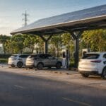 Xe động cơ đốt trong tạo phát thải trực tiếp khi vận hành, trong khi xe điện không có khí thải tại ống xả. (Ảnh minh họa)