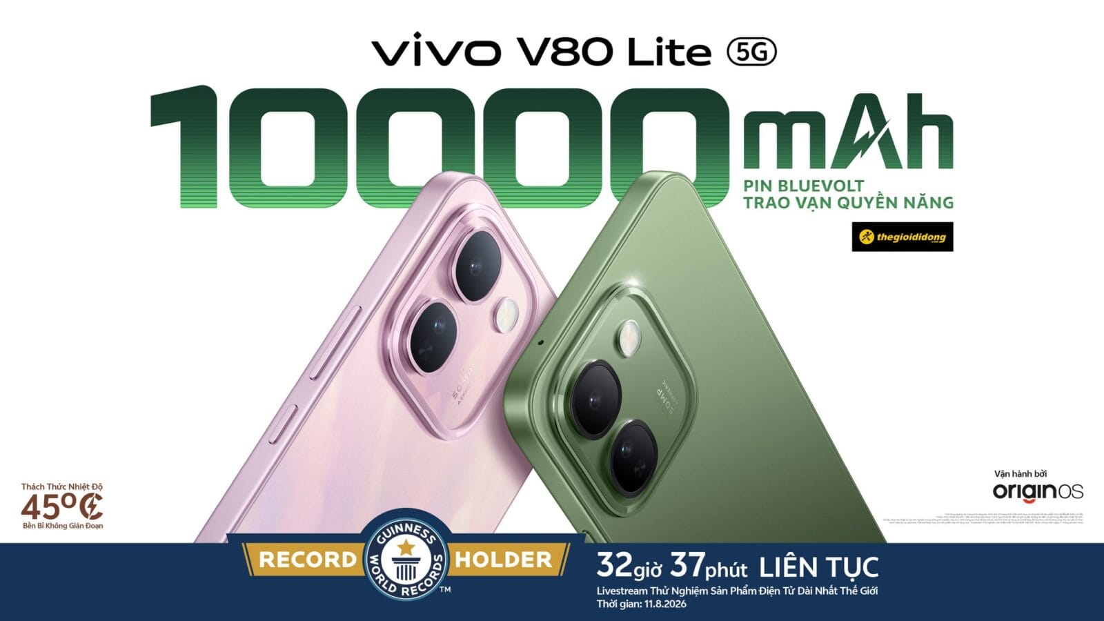 vivo V80 Lite 5G: từ kỷ lục livestream đến bài toán pin dùng cả ngày
