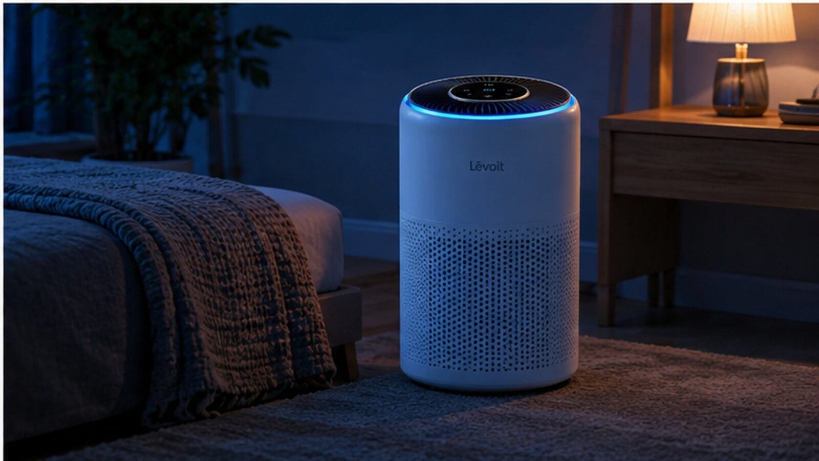 Levoit Eleva 300X vận hành trong không gian ban đêm — Ảnh: Ảnh minh họa